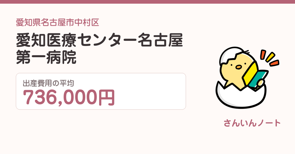 愛知医療センター名古屋第一病院の出産費用