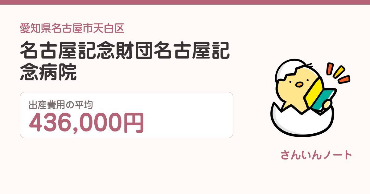 名古屋記念財団名古屋記念病院の出産費用
