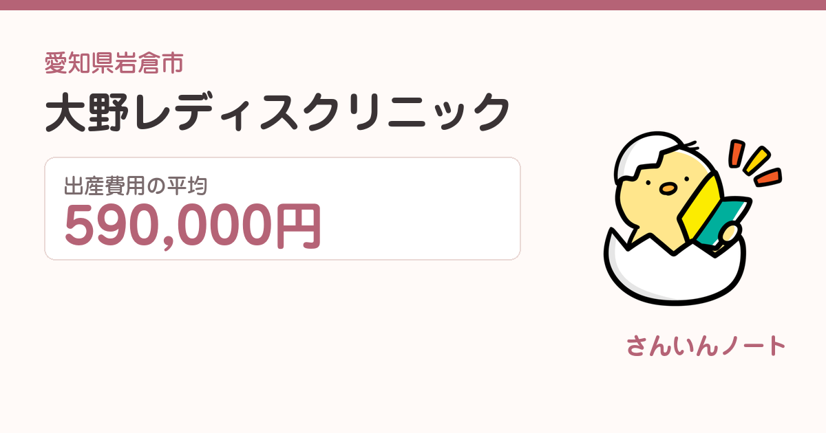 大野レディスクリニックの出産費用