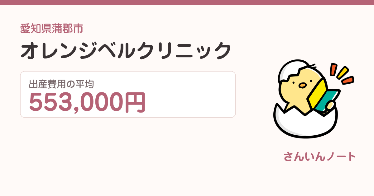 オレンジベルクリニックの出産費用