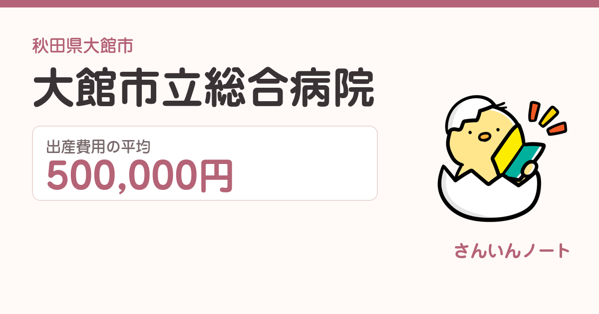 大館市立総合病院の出産費用
