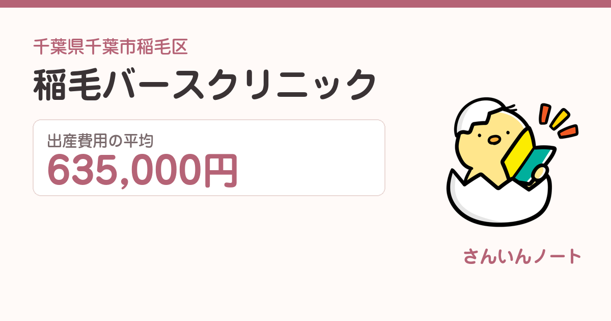 稲毛バースクリニックの出産費用