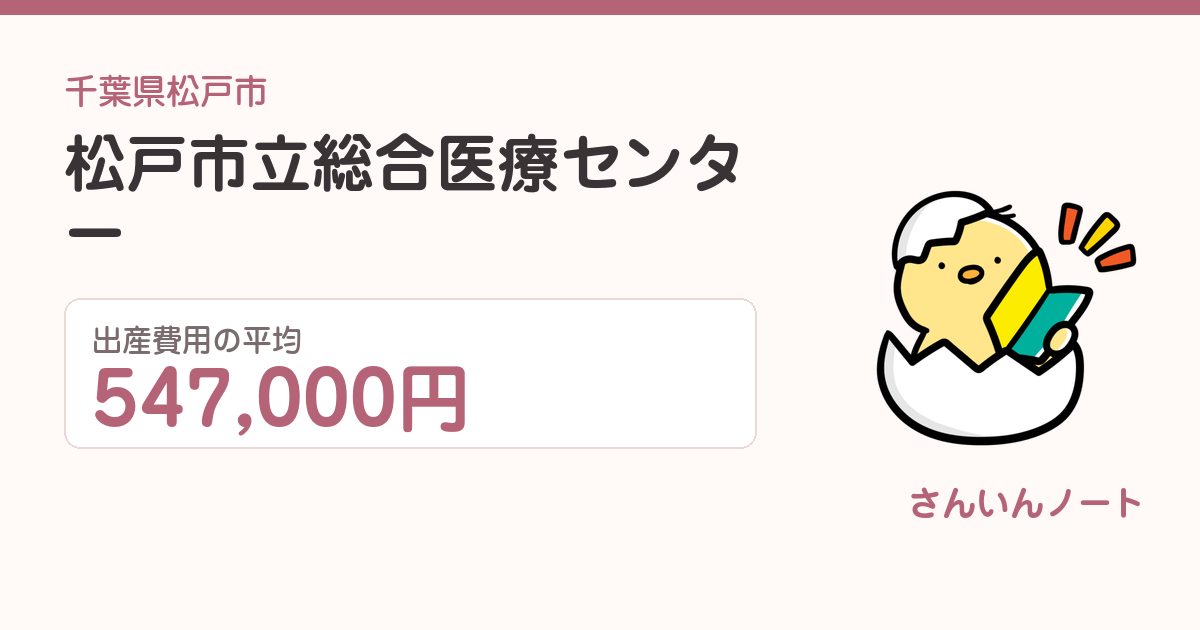 松戸市立総合医療センターの出産費用