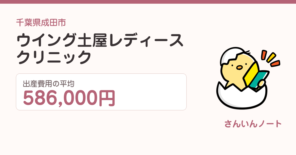 ウイング土屋レディースクリニックの出産費用