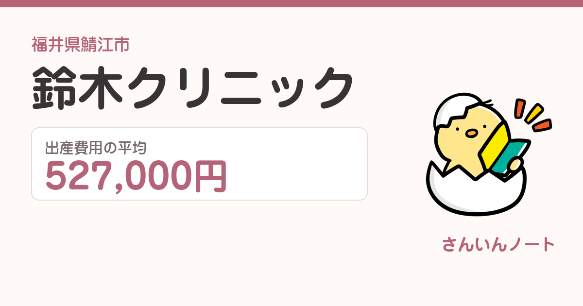 鈴木クリニックの出産費用
