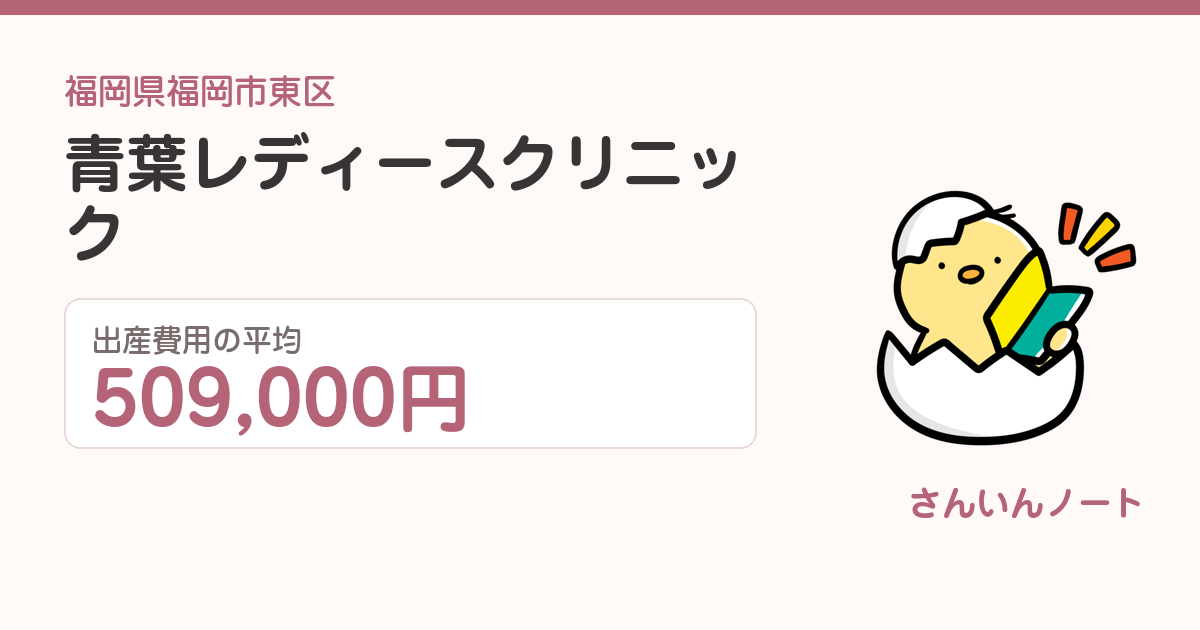 青葉レディースクリニックの出産費用