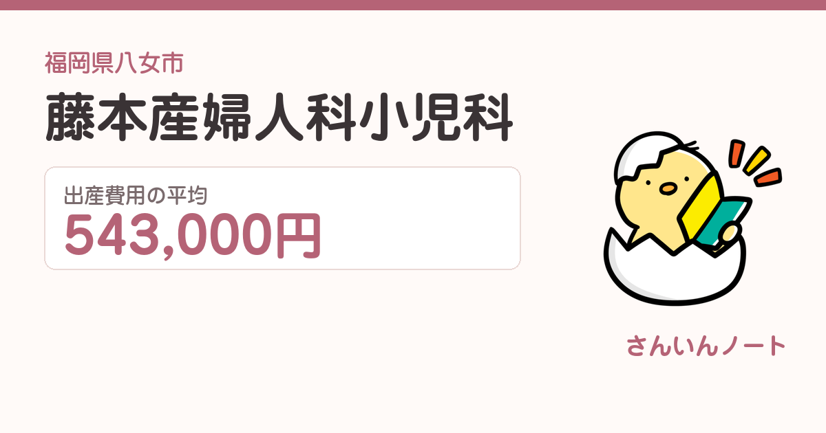 藤本産婦人科小児科の出産費用
