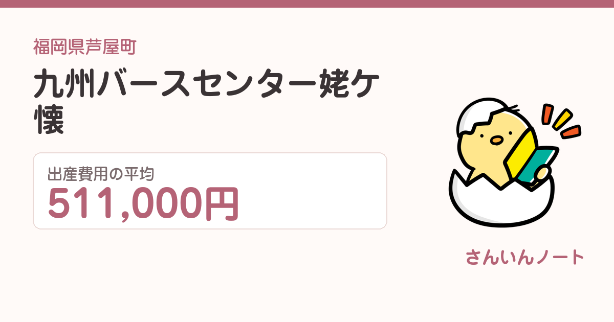 九州バースセンター姥ケ懐の出産費用