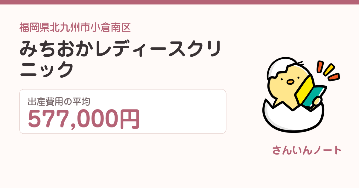 みちおかレディースクリニックの出産費用