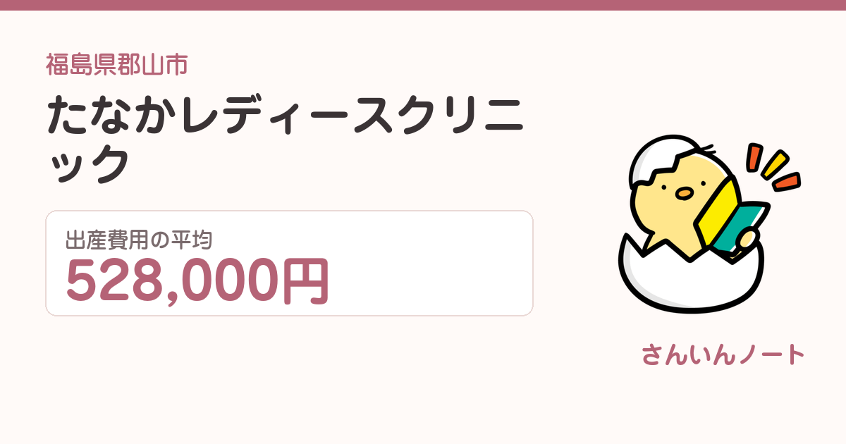 たなかレディースクリニックの出産費用
