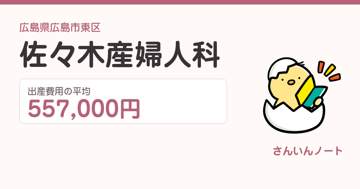 佐々木産婦人科の出産費用