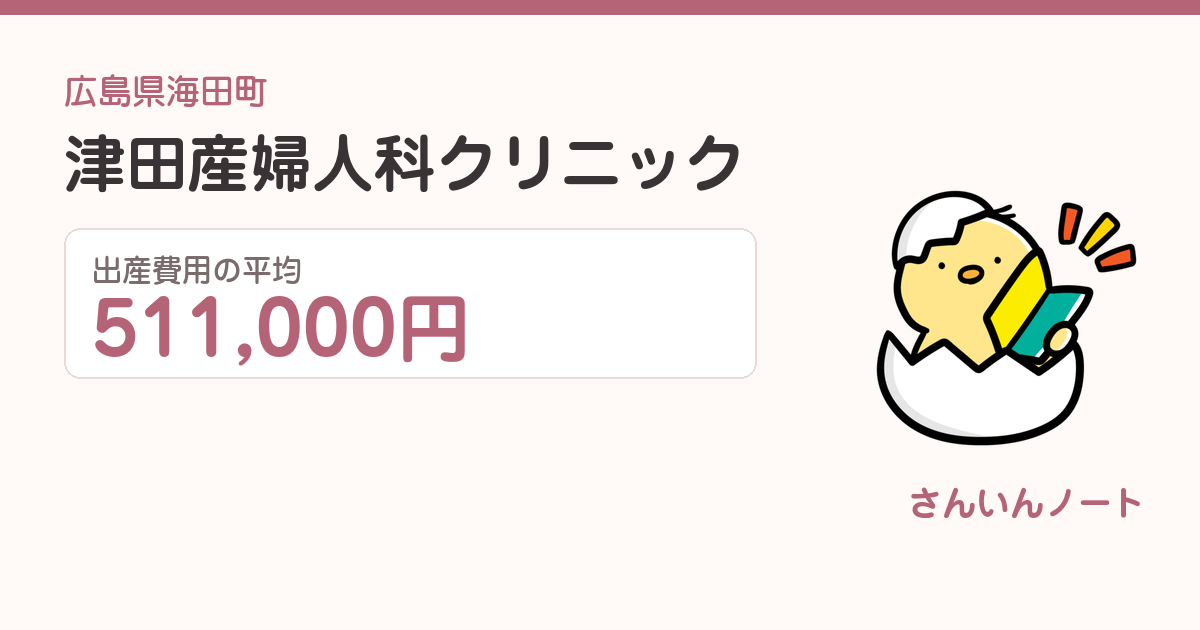 津田産婦人科クリニックの出産費用