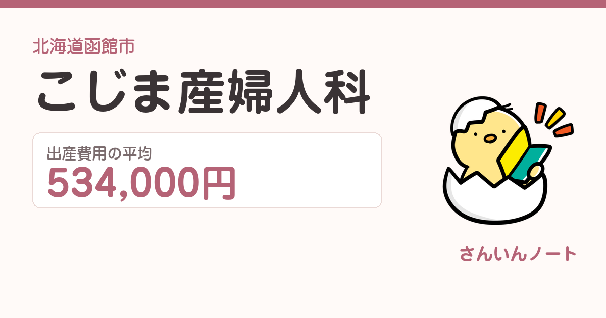 こじま産婦人科の出産費用