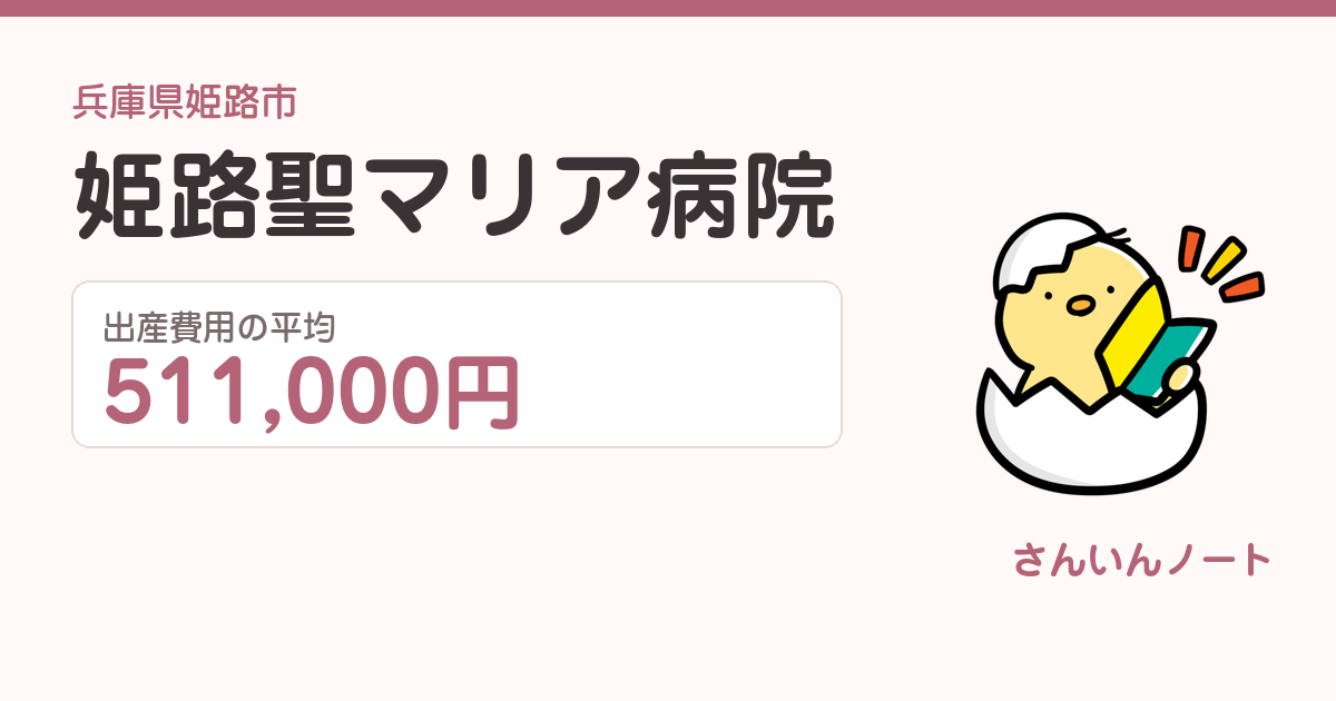 姫路聖マリア病院の出産費用