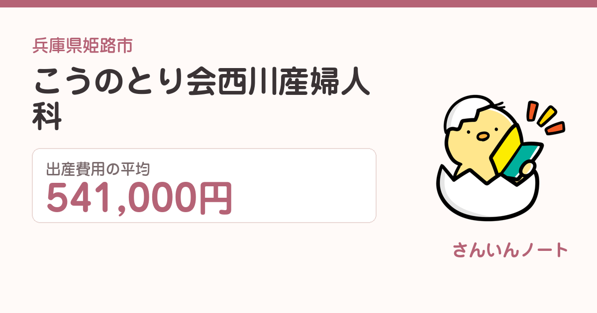 こうのとり会西川産婦人科の出産費用