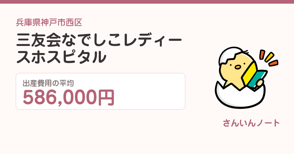 三友会なでしこレディースホスピタルの出産費用