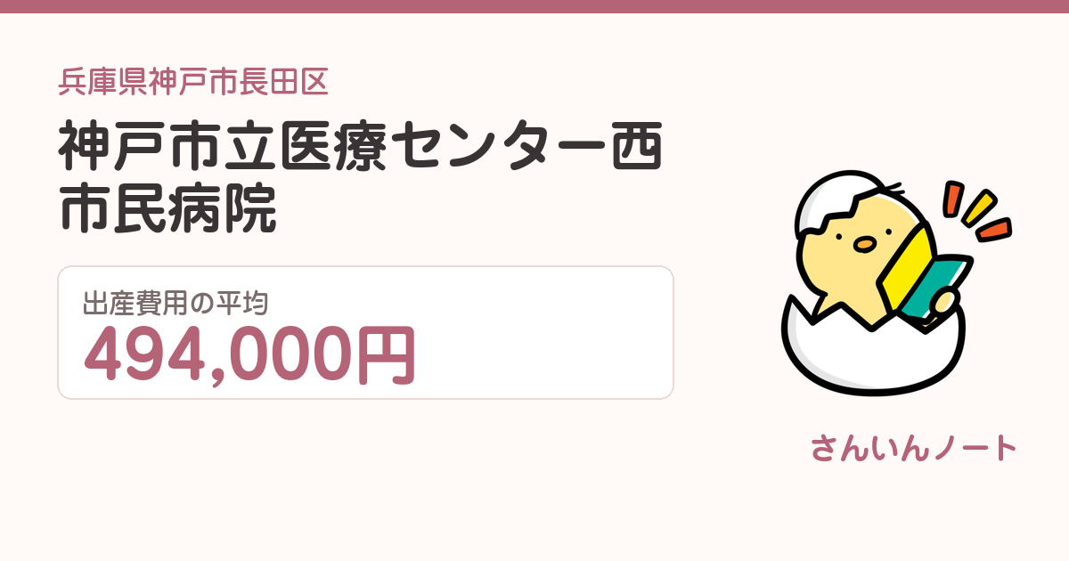 神戸市立医療センター 西市民病院の出産費用