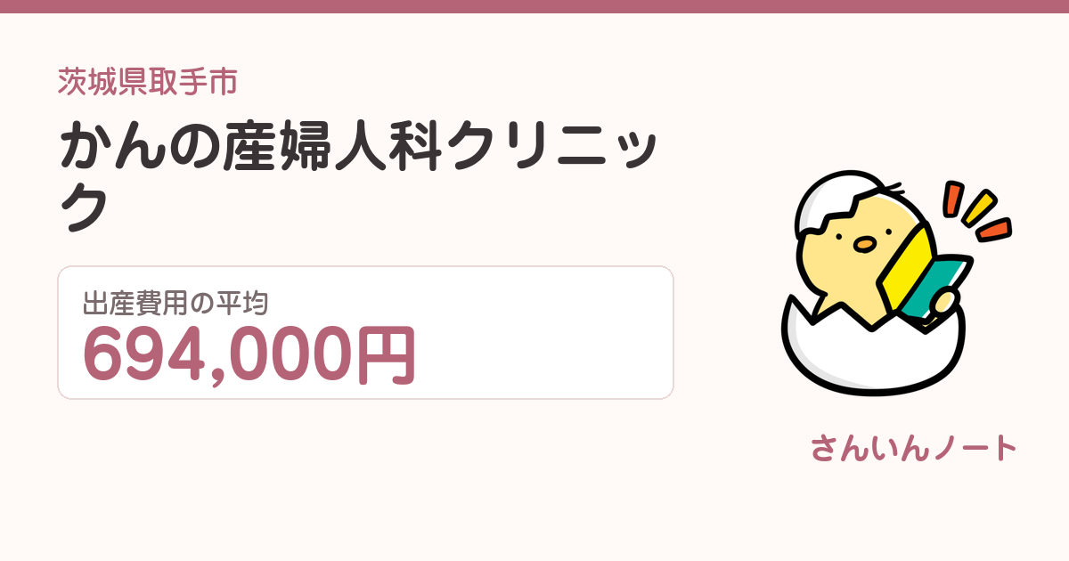 かんの産婦人科クリニックの出産費用