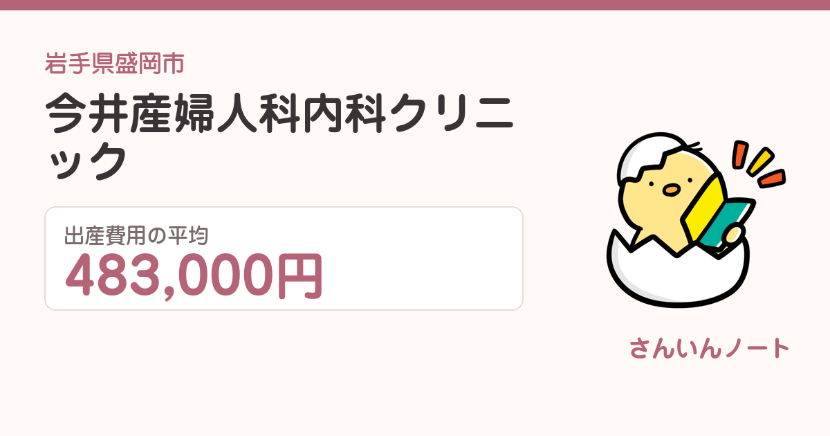 今井産婦人科内科クリニックの出産費用