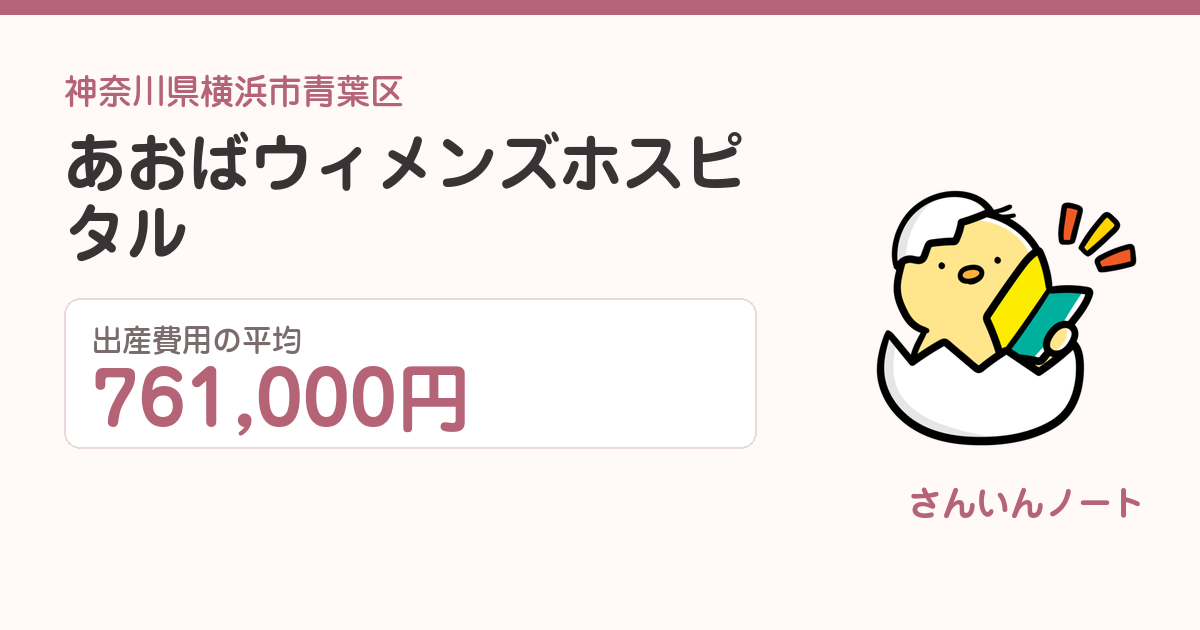 あおばウィメンズホスピタルの出産費用