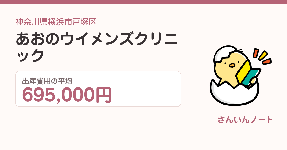 あおのウイメンズクリニックの出産費用