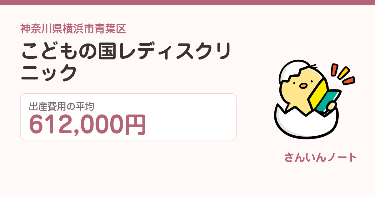 こどもの国レディスクリニックの出産費用