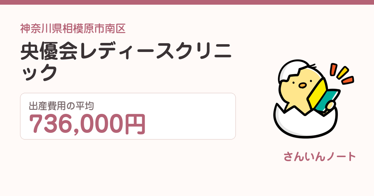 央優会レディースクリニックの出産費用