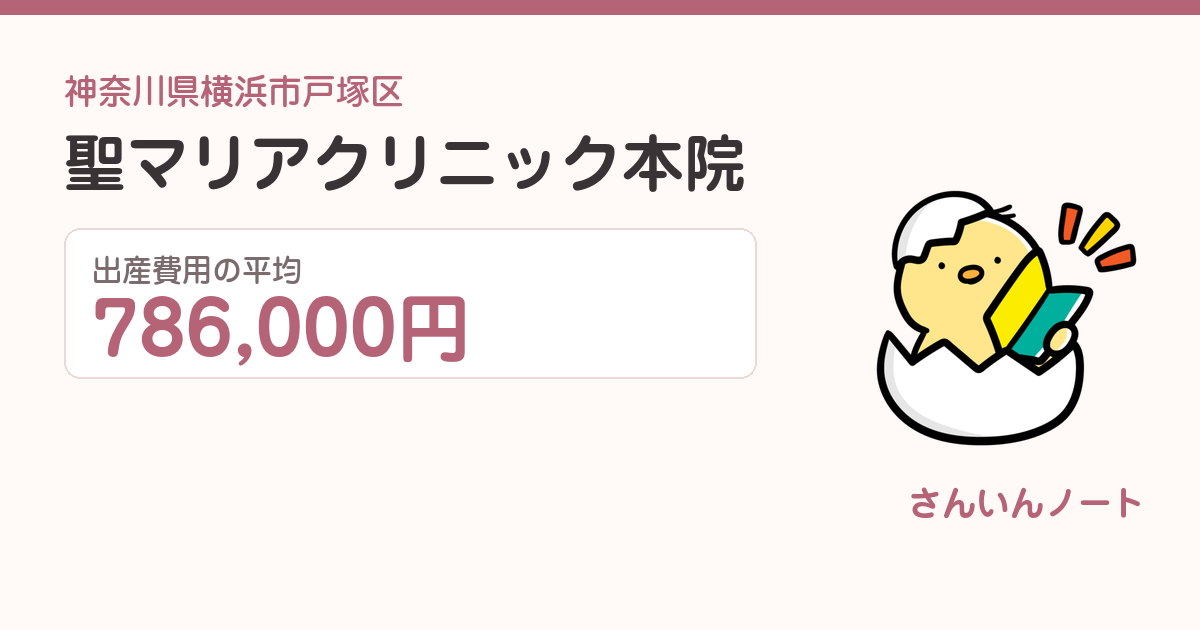 聖マリアクリニック本院の出産費用
