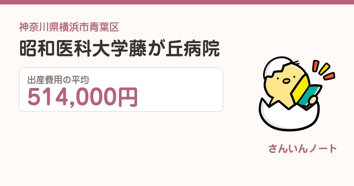 昭和医科大学藤が丘病院の出産費用