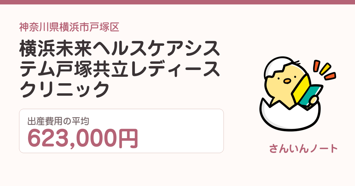 横浜未来ヘルスケアシステム 戸塚共立レディースクリニックの出産費用