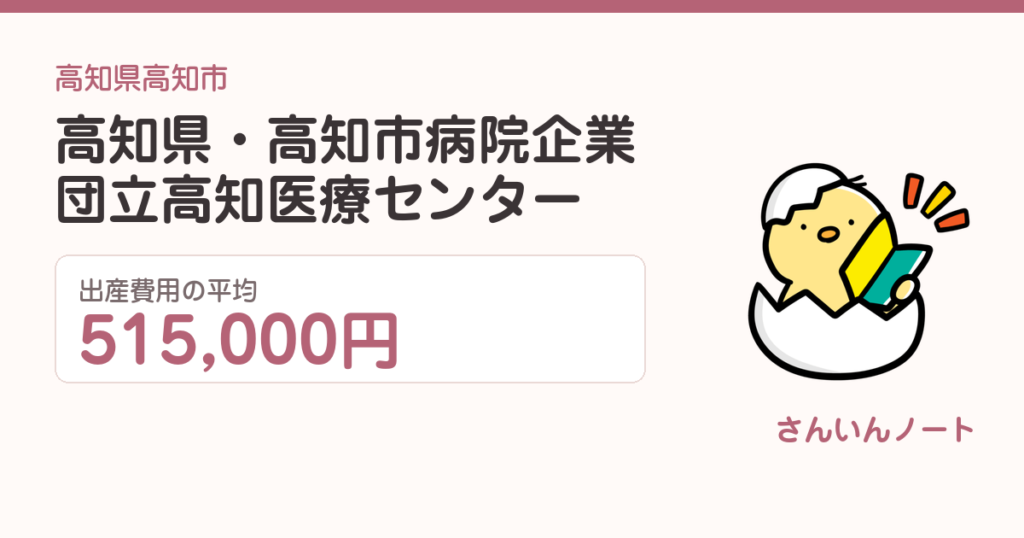 高知県・高知市病院企業団立高知医療センターの出産費用