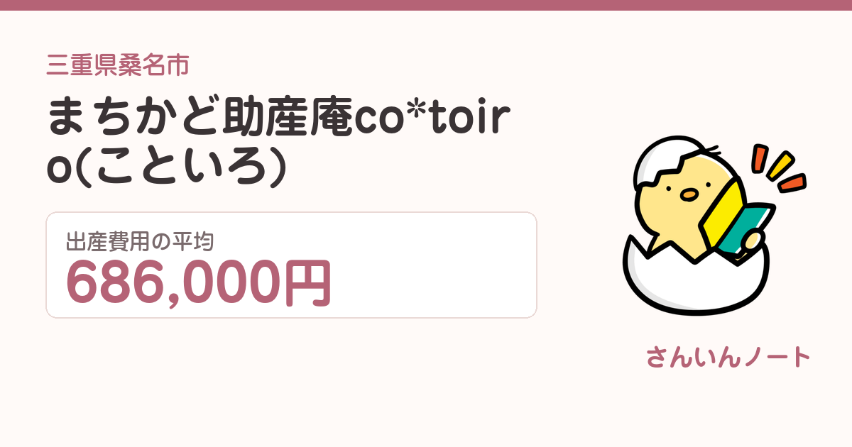 まちかど助産庵co*toiro (こといろ)の出産費用