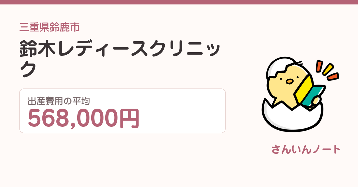 鈴木レディースクリニックの出産費用