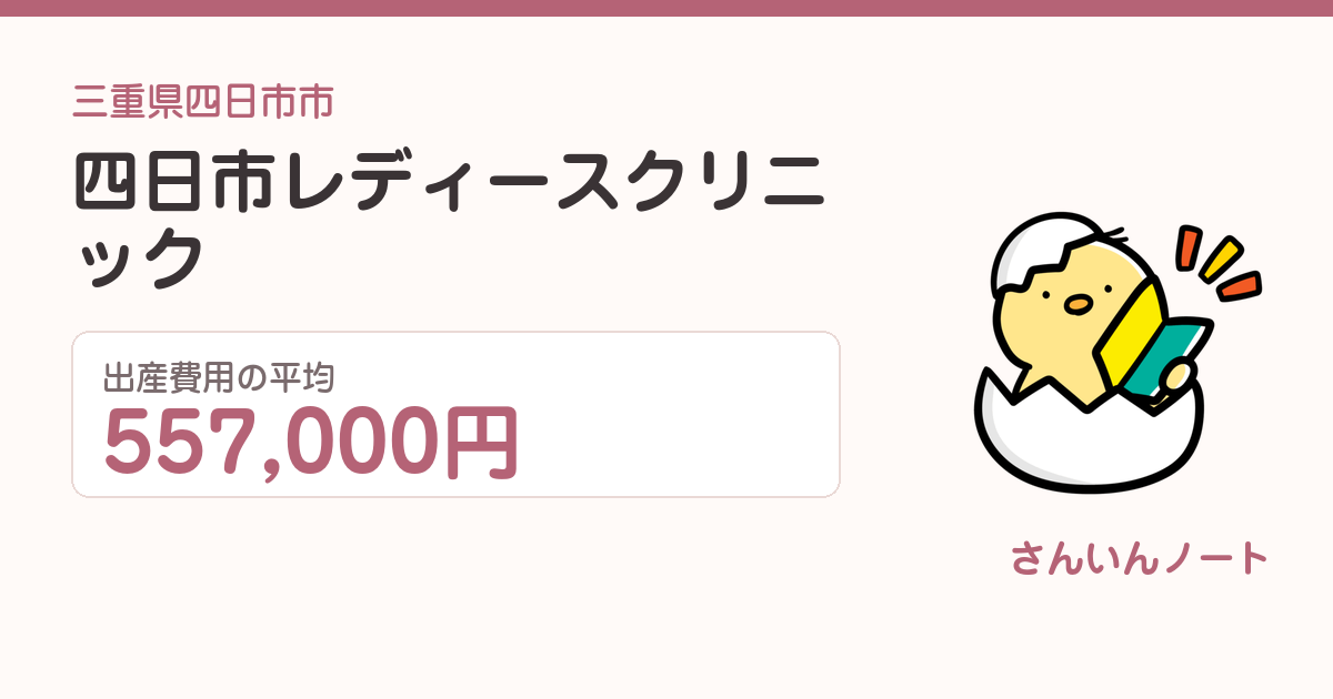 四日市レディースクリニックの出産費用