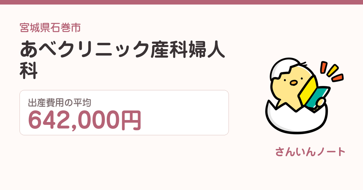 あべクリニック産科婦人科の出産費用