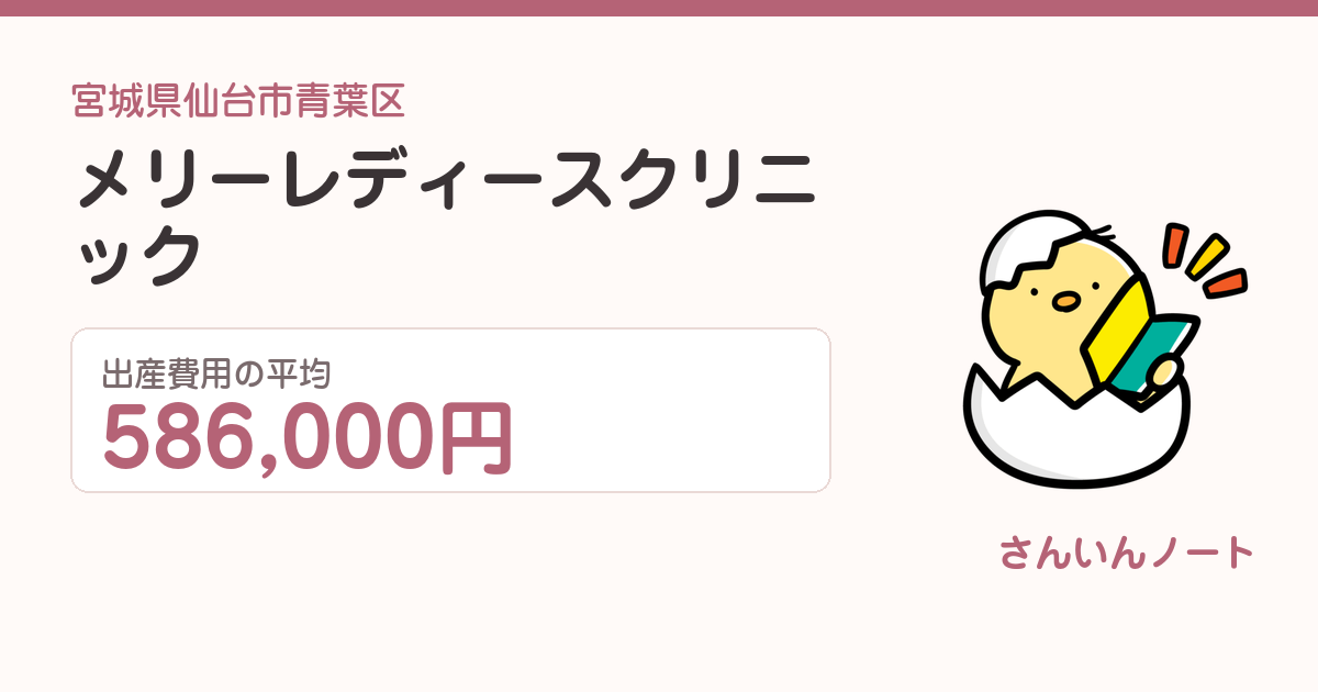 メリーレディースクリニックの出産費用