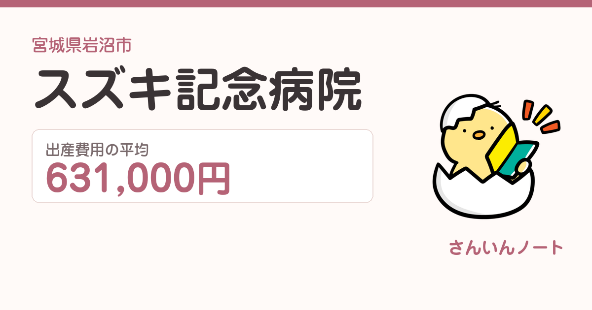 スズキ記念病院の出産費用