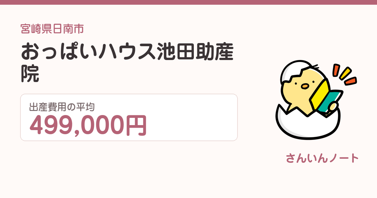 おっぱいハウス池田助産院の出産費用