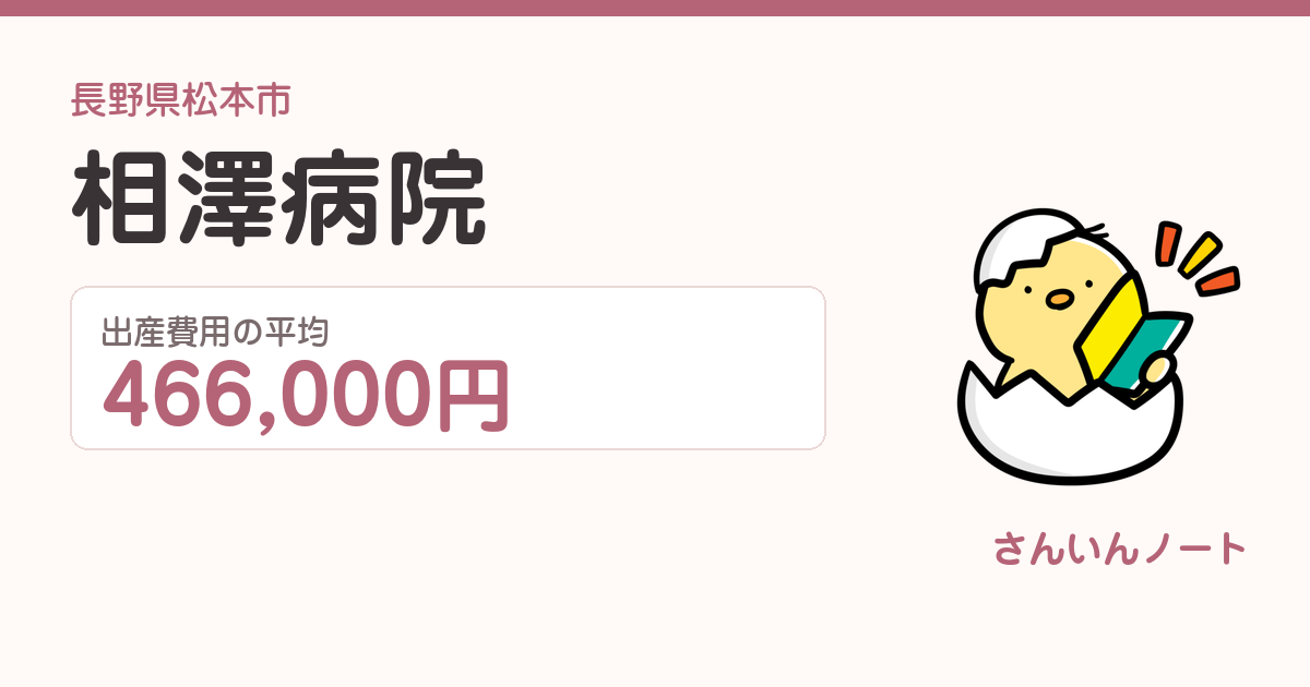 相澤病院の出産費用