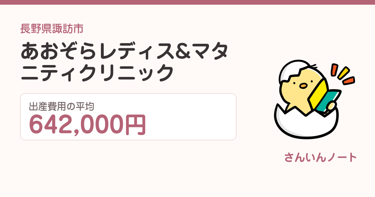 あおぞらレディス&マタニティクリニックの出産費用