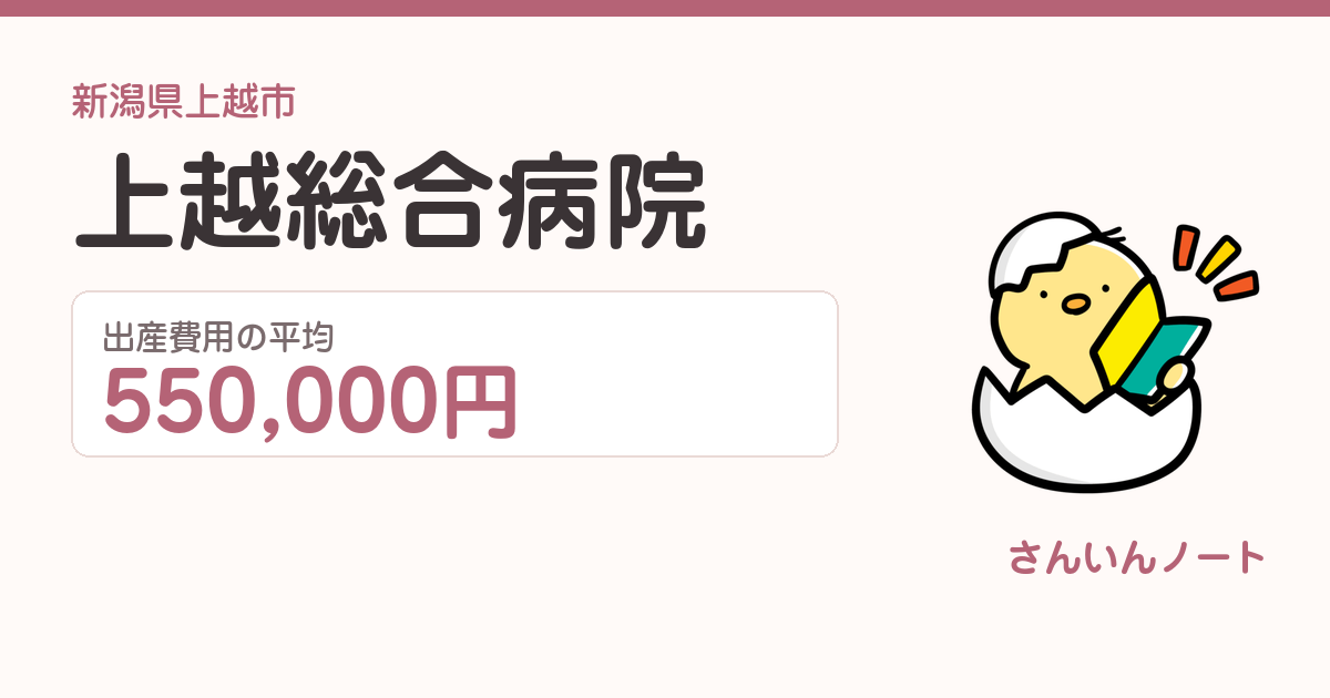 上越総合病院の出産費用