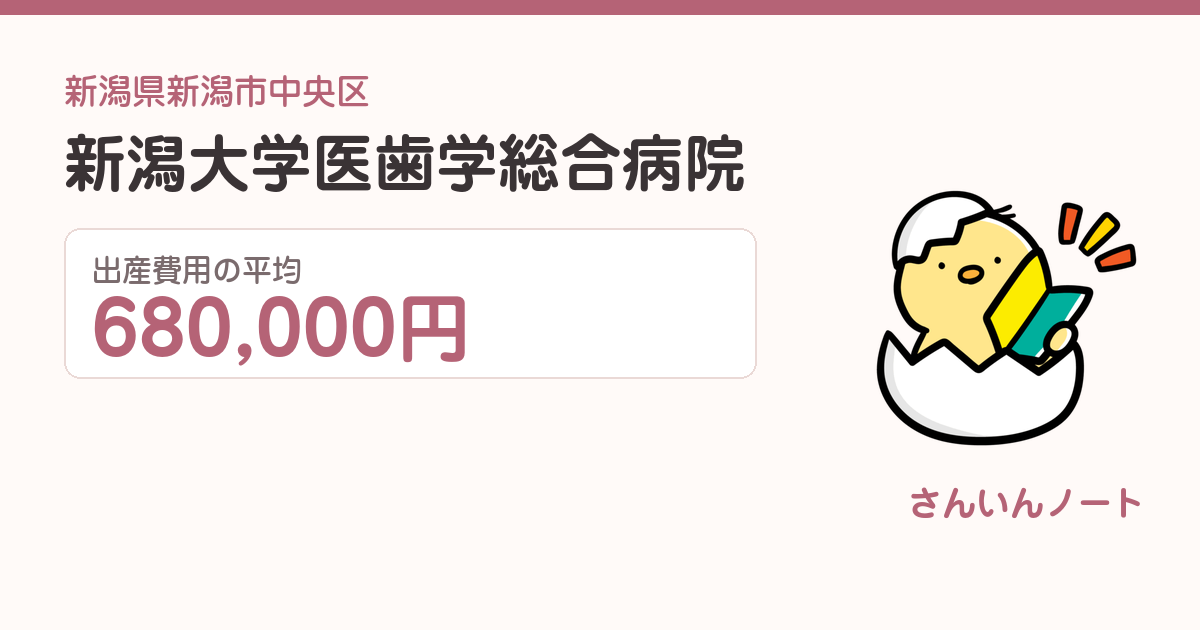 新潟大学医歯学総合病院の出産費用
