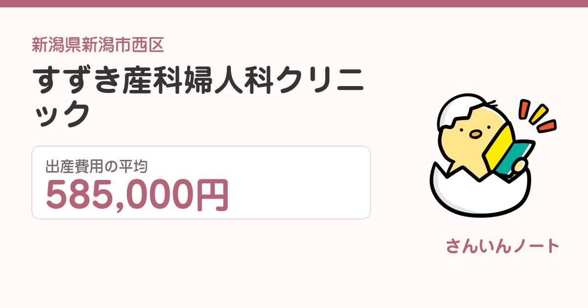 すずき産科婦人科クリニックの出産費用