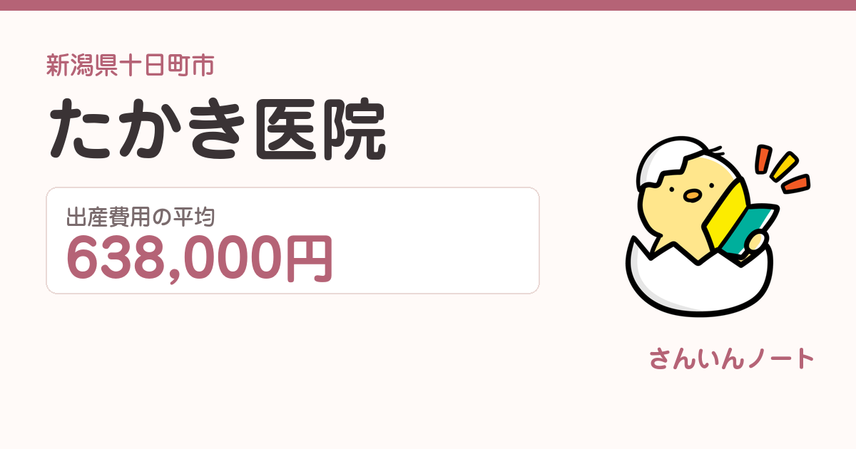 たかき医院の出産費用