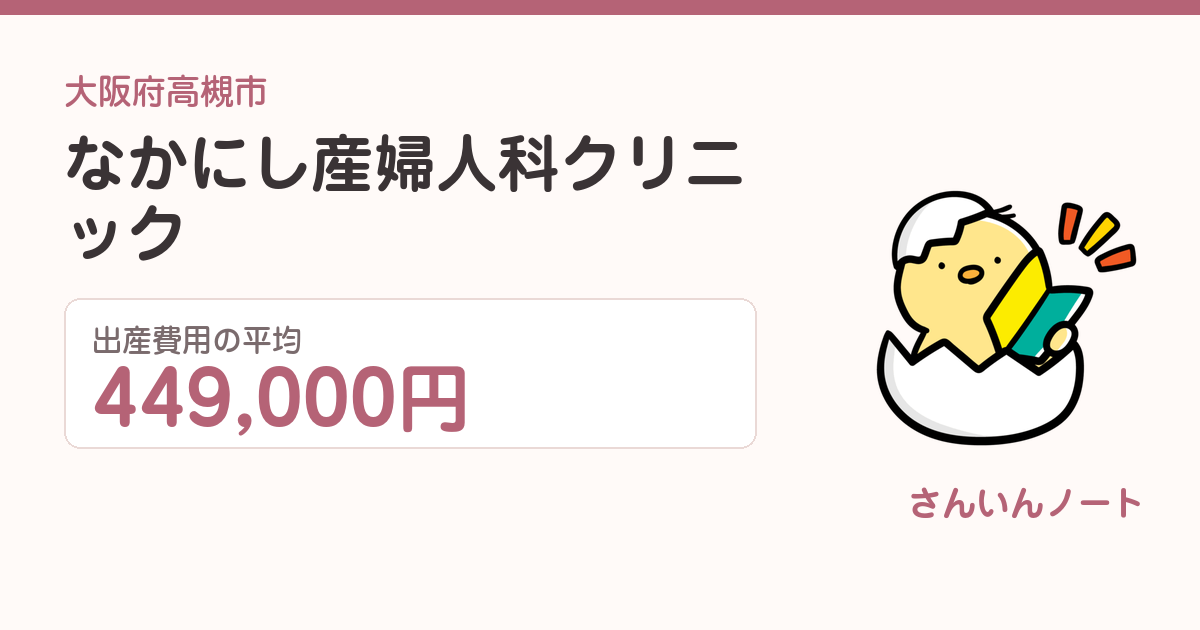 なかにし産婦人科クリニックの出産費用