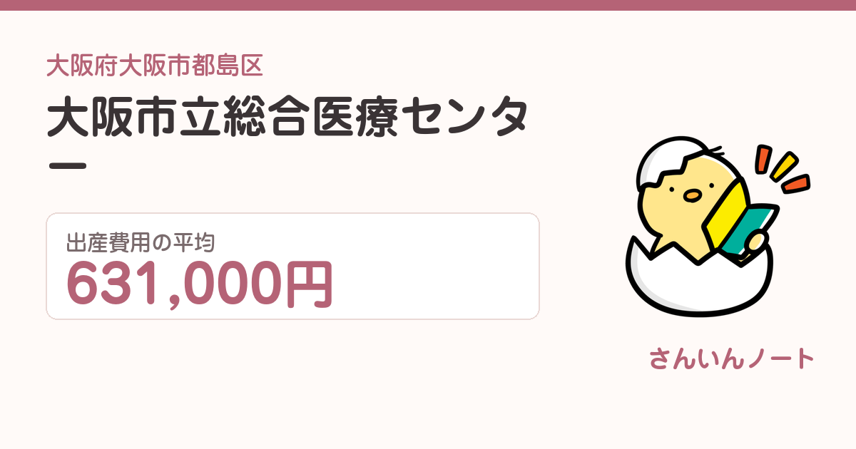 大阪市立総合医療センターの出産費用
