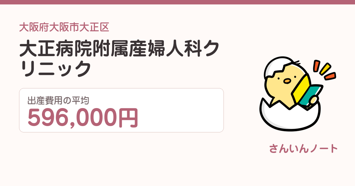 大正病院附属産婦人科クリニックの出産費用