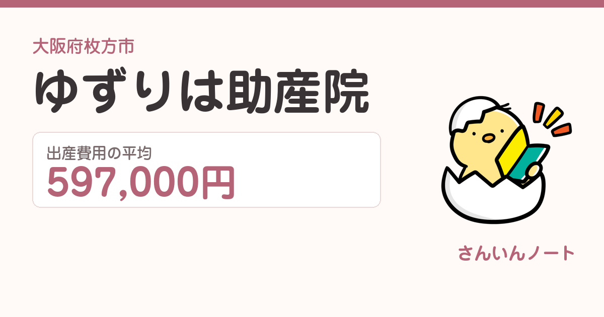 ゆずりは助産院の出産費用