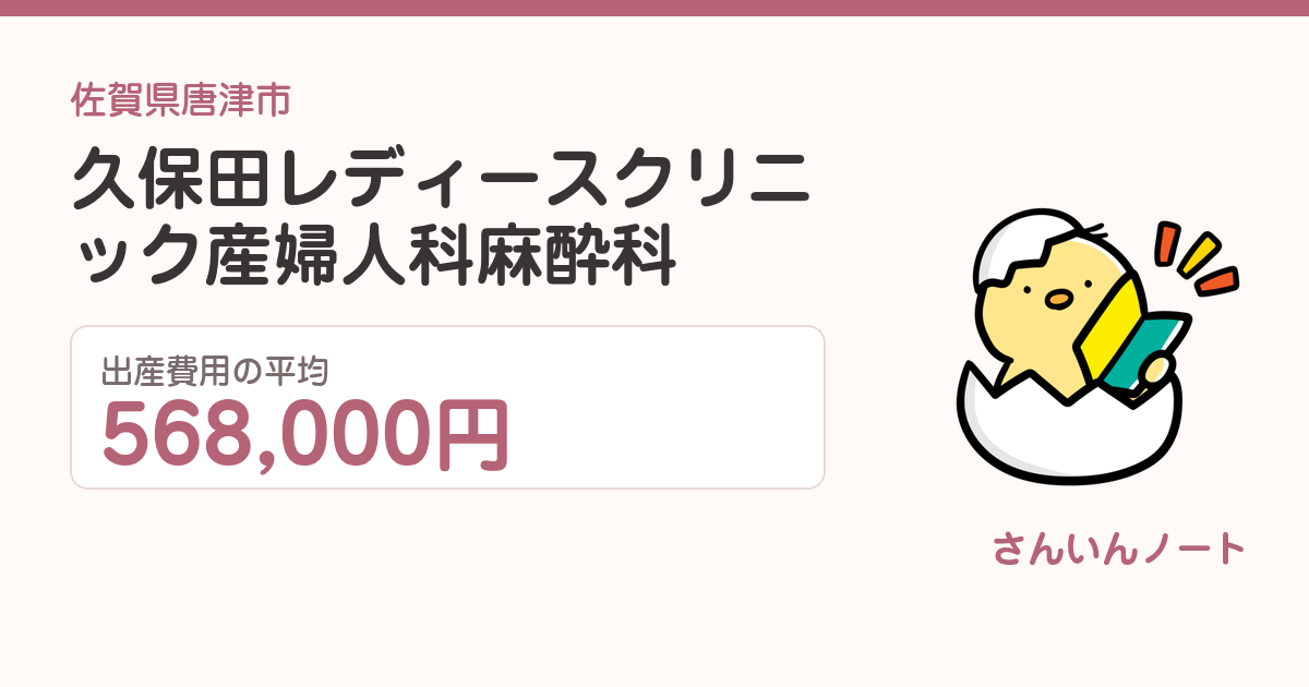 久保田レディースクリニック 産婦人科 麻酔科の出産費用