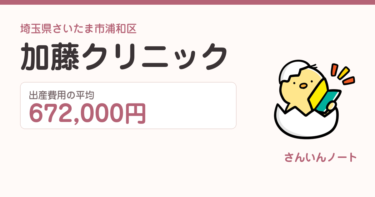 加藤クリニックの出産費用
